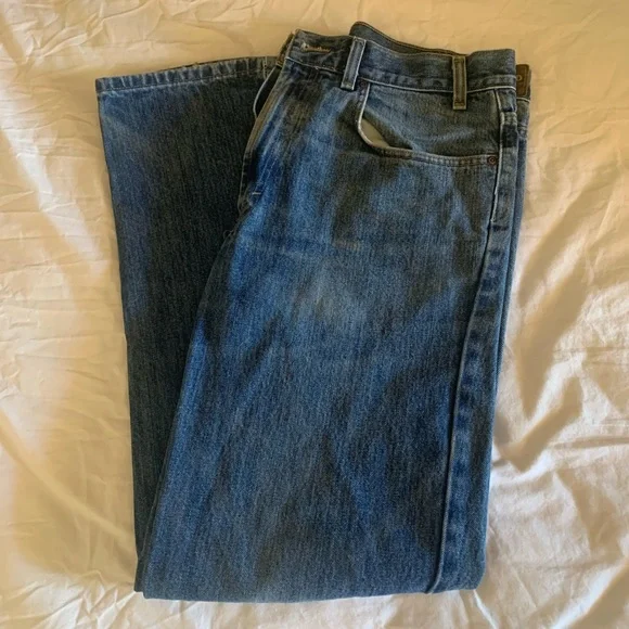 Kirkland signature regular blue jeans denim pants 34x32 bootcut
